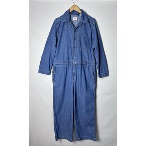 Levi Strauss & Co Coveralls Womens XL Blue Denim Long Sleeve Jumpsuit Workwear